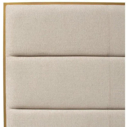 Empire Sand Leather Bed Frame - LOOMLAN - Diamond Sofa - Beds