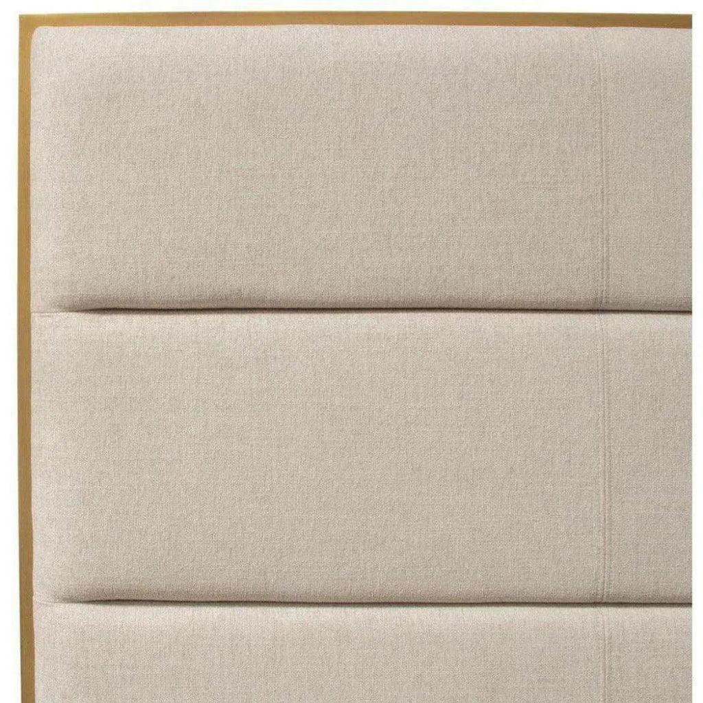 Empire Sand Leather Bed Frame - LOOMLAN - Diamond Sofa - Beds