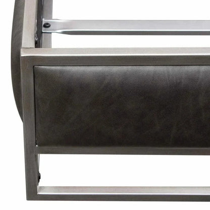 Empire Weathered Grey Leather Bed Frame - LOOMLAN - Diamond Sofa - Beds