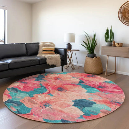 Emprelle Orange Washable Indoor - Outdoor Rug - LOOMLAN - LOOMLAN Rugs - Outdoor Rugs