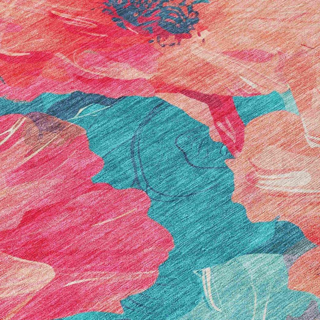 Emprelle Orange Washable Indoor - Outdoor Rug - LOOMLAN - LOOMLAN Rugs - Outdoor Rugs