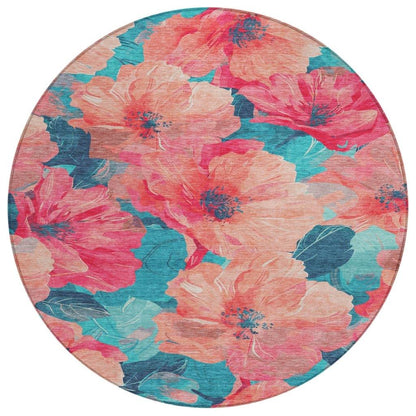 Emprelle Orange Washable Indoor - Outdoor Rug - LOOMLAN - LOOMLAN Rugs - Outdoor Rugs