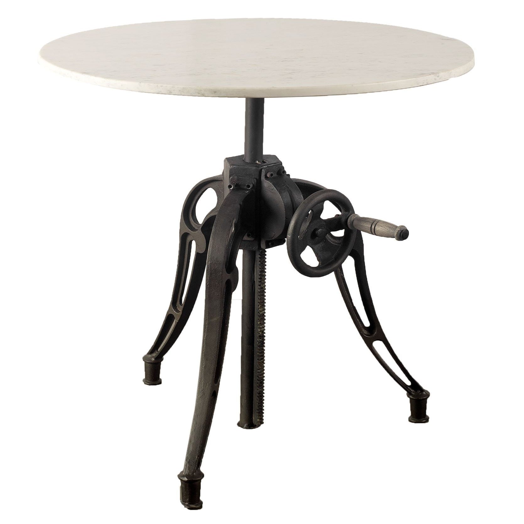 Emslie Marble Top Round Dining Table-Dining Tables-Mercana-LOOMLAN