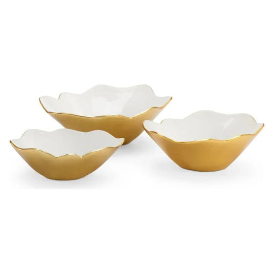 Enameled Decorative Bowl (Set of 3) - LOOMLAN - Chelsea House - Boxes & Bowls