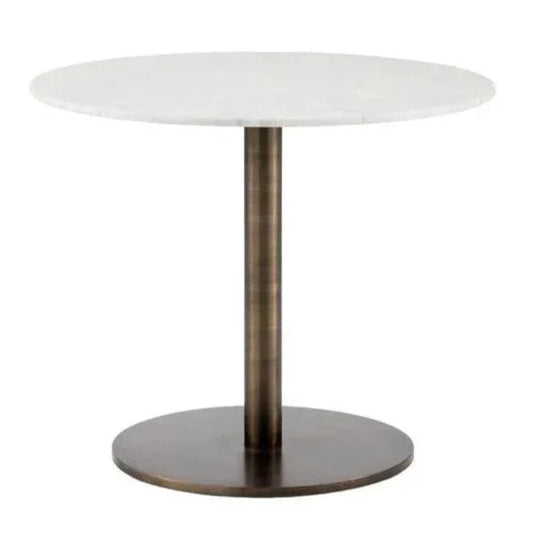 Enco Marble Top Round Bistro Table-Dining Tables-SUNPAN-LOOMLAN