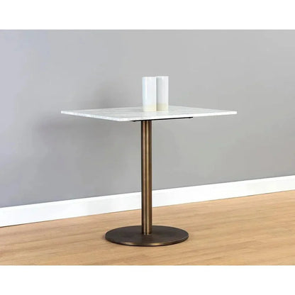 Enco Marble Top Square Bistro Table-Dining Tables-SUNPAN-LOOMLAN