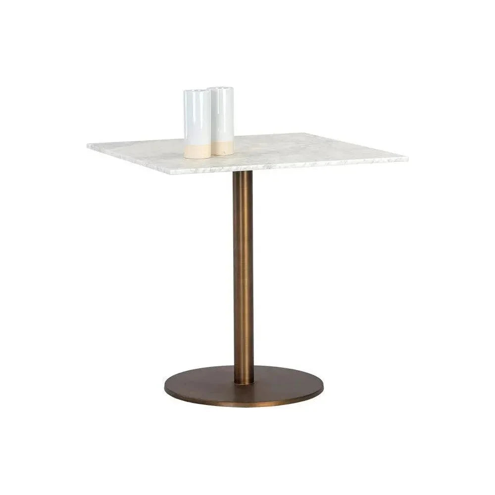 Enco Marble Top Square Bistro Table-Dining Tables-SUNPAN-LOOMLAN