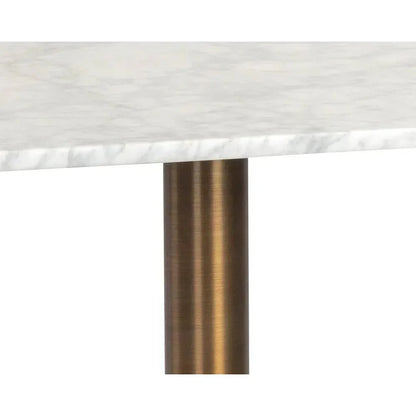 Enco Marble Top Square Bistro Table-Dining Tables-SUNPAN-LOOMLAN
