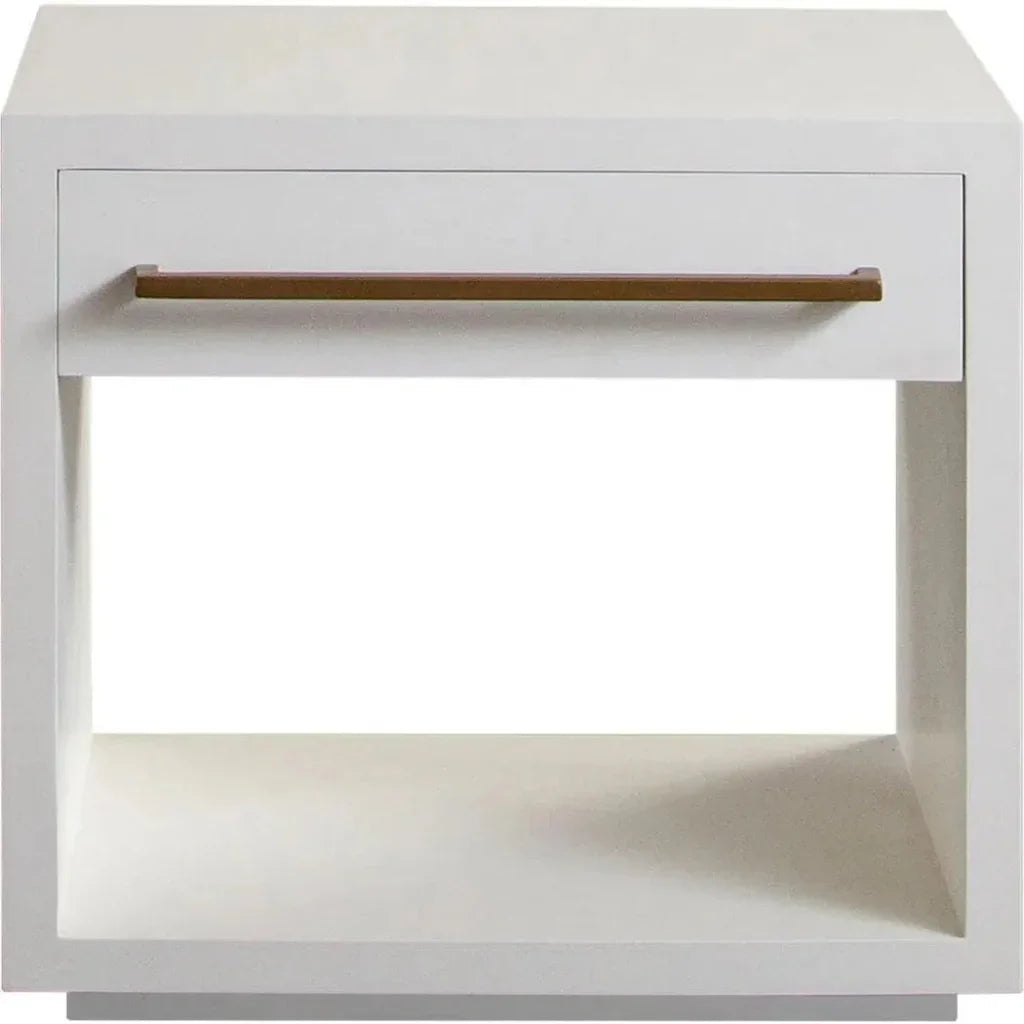 Encore Solid Wood 1 - Drawer End Table White - LOOMLAN - Diamond Sofa - Side Tables