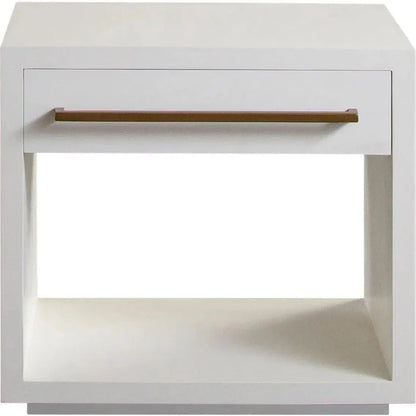 Encore Solid Wood 1 - Drawer End Table White - LOOMLAN - Diamond Sofa - Side Tables