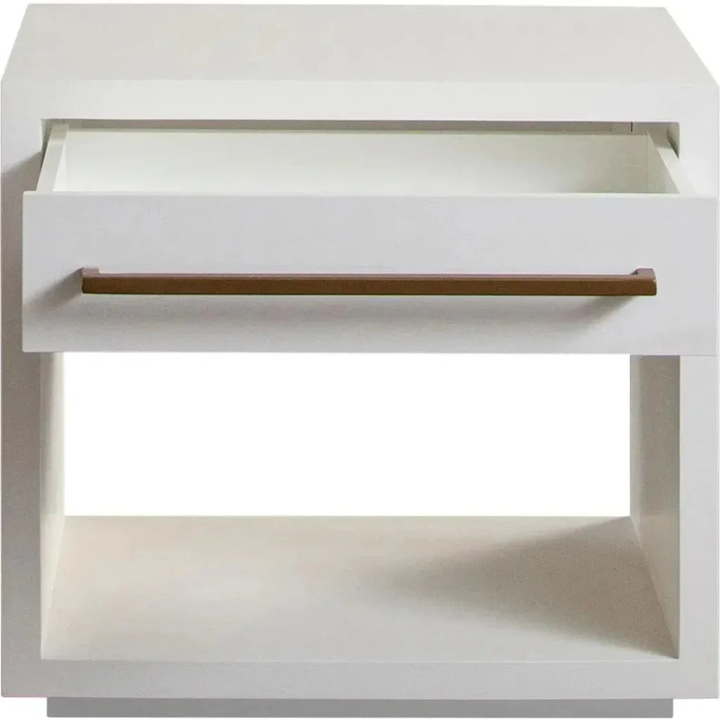 Encore Solid Wood 1 - Drawer End Table White - LOOMLAN - Diamond Sofa - Side Tables