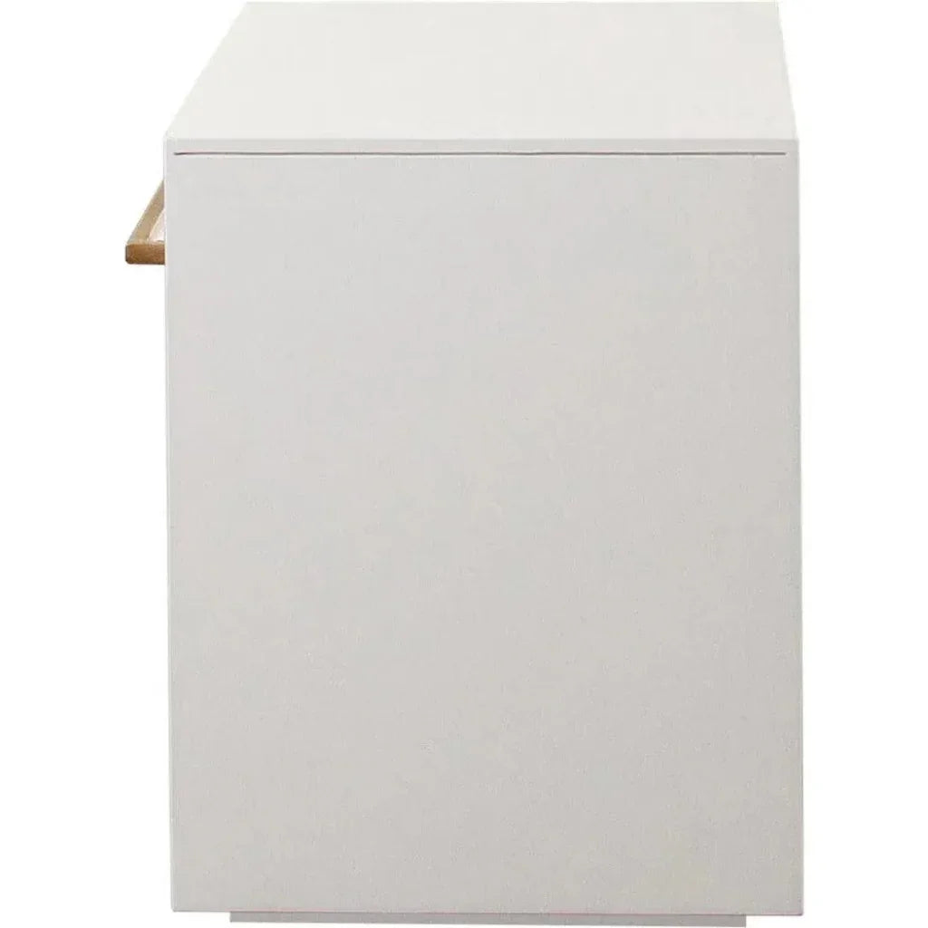 Encore Solid Wood 1 - Drawer End Table White - LOOMLAN - Diamond Sofa - Side Tables