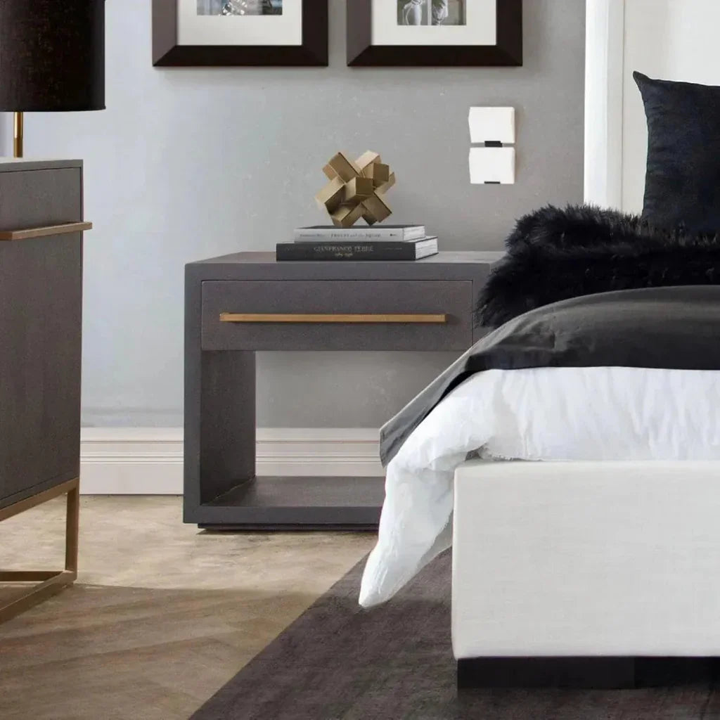 Encore Solid Wood 1 - Drawer End Table in Grey - LOOMLAN - Diamond Sofa - Side Tables