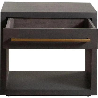 Encore Solid Wood 1 - Drawer End Table in Grey - LOOMLAN - Diamond Sofa - Side Tables