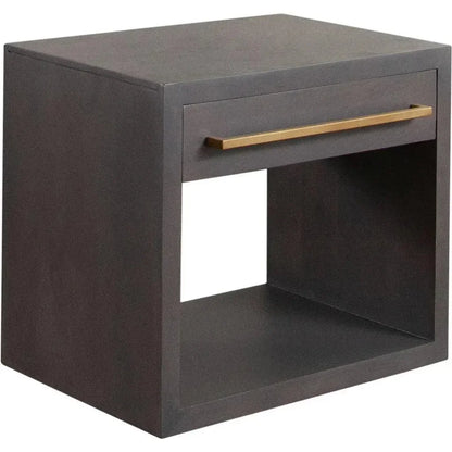 Encore Solid Wood 1 - Drawer End Table in Grey - LOOMLAN - Diamond Sofa - Side Tables