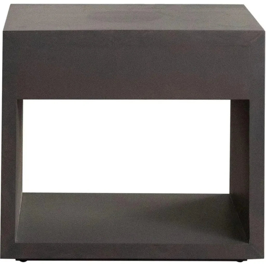 Encore Solid Wood 1 - Drawer End Table in Grey - LOOMLAN - Diamond Sofa - Side Tables