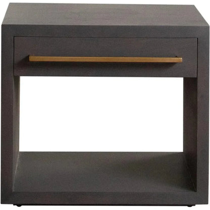 Encore Solid Wood 1 - Drawer End Table in Grey - LOOMLAN - Diamond Sofa - Side Tables