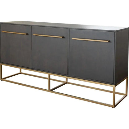 Encore Solid Wood 3 - Door Sideboard in Grey - LOOMLAN - Diamond Sofa - Sideboards
