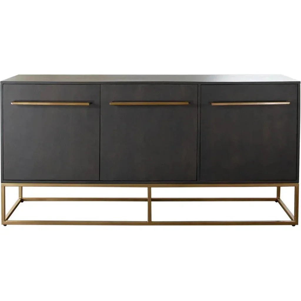 Encore Solid Wood 3 - Door Sideboard in Grey - LOOMLAN - Diamond Sofa - Sideboards