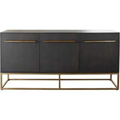 Encore Solid Wood 3 - Door Sideboard in Grey - LOOMLAN - Diamond Sofa - Sideboards