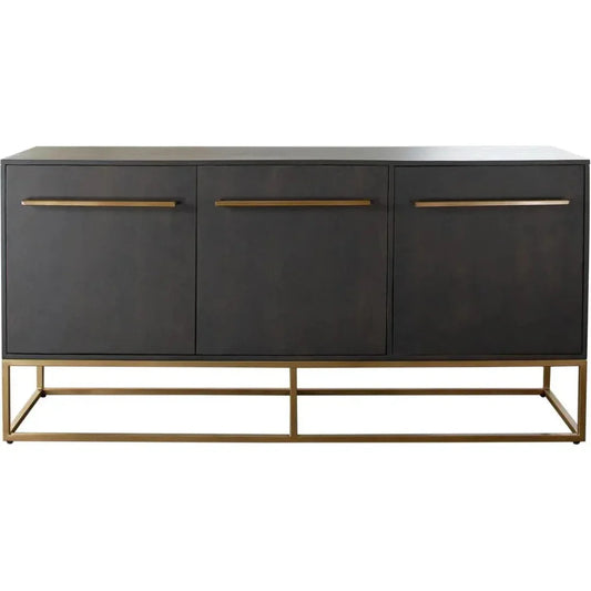 Encore Solid Wood 3 - Door Sideboard in Grey - LOOMLAN - Diamond Sofa - Sideboards