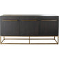 Encore Solid Wood 3 - Door Sideboard in Grey - LOOMLAN - Diamond Sofa - Sideboards