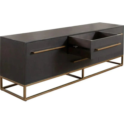 Encore Wood 2 - Door 2 - Drawer Entertainment Cabinet Grey - LOOMLAN - Diamond Sofa - Sideboards