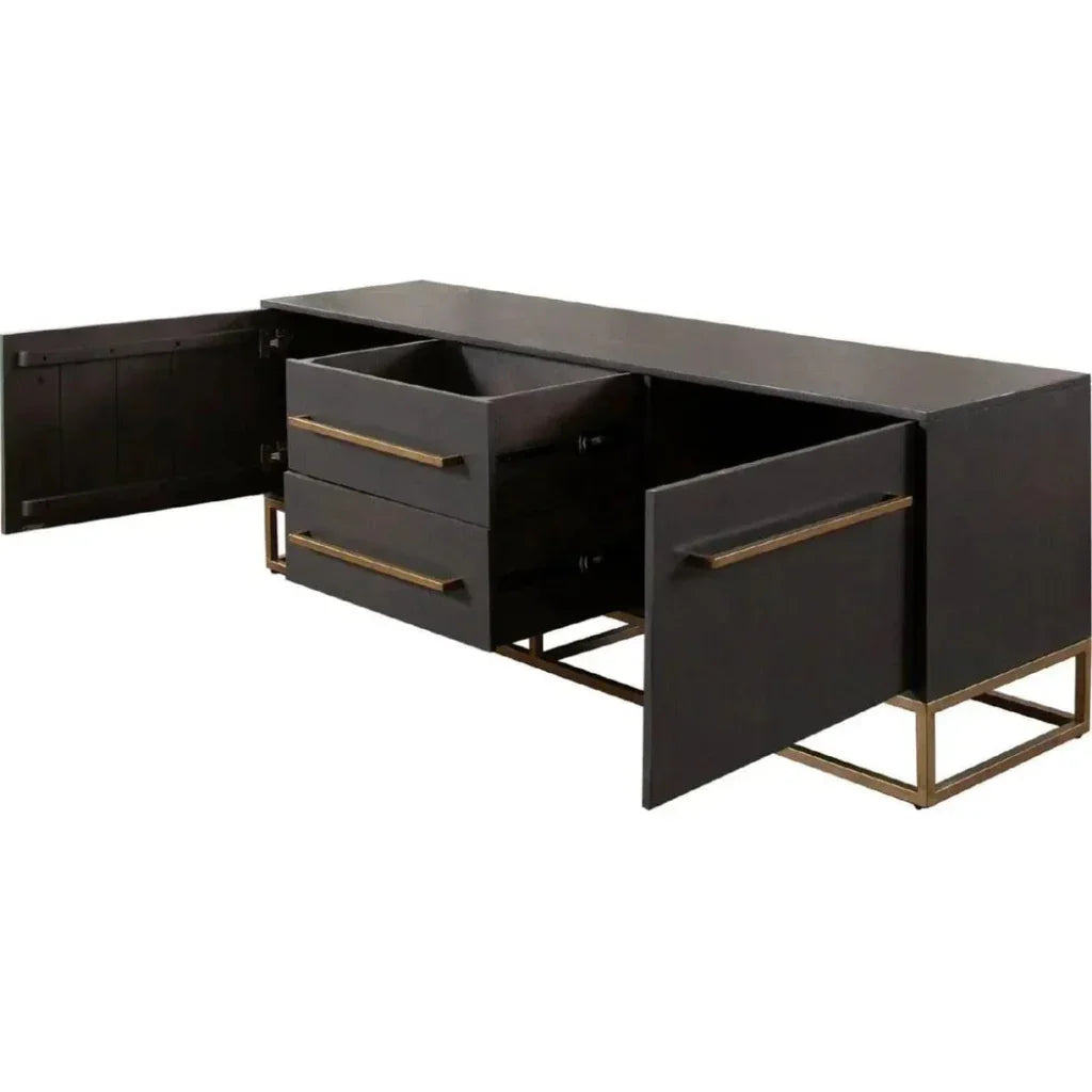 Encore Wood 2 - Door 2 - Drawer Entertainment Cabinet Grey - LOOMLAN - Diamond Sofa - Sideboards