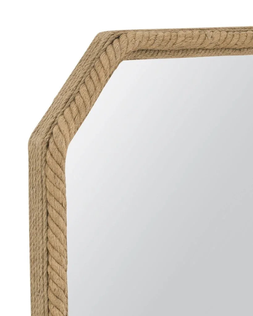Endora Rope Design Framed Wall Mirror - LOOMLAN - Bassett Mirror - Wall Mirrors