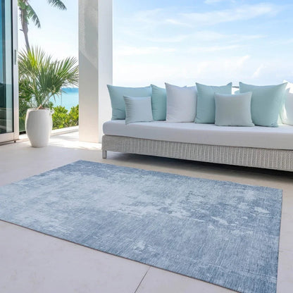 Enoa Blue Washable Indoor - Outdoor Rug - LOOMLAN - LOOMLAN Rugs - Outdoor Rugs