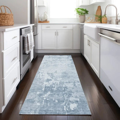 Enoa Blue Washable Indoor - Outdoor Rug - LOOMLAN - LOOMLAN Rugs - Outdoor Rugs