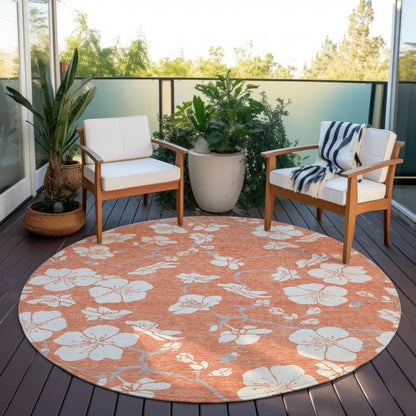 Ensa Coral Washable Indoor-Outdoor Rug-Outdoor Rugs-LOOMLAN Rugs-LOOMLAN