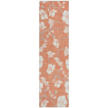 Ensa Coral Washable Indoor-Outdoor Rug-Outdoor Rugs-LOOMLAN Rugs-2'3" x 7'6"-LOOMLAN