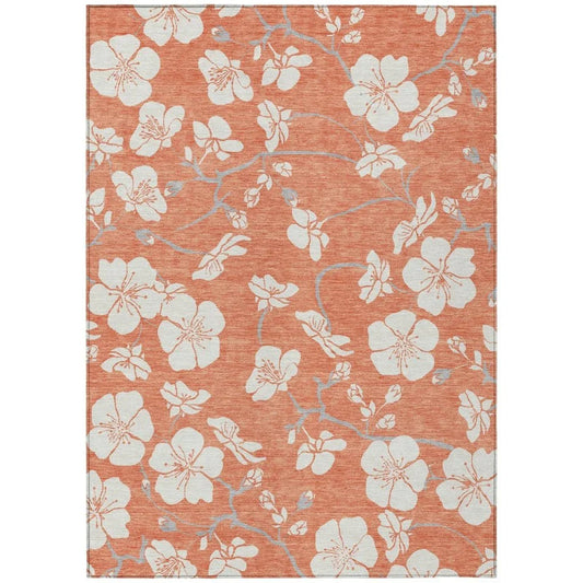 Ensa Coral Washable Indoor-Outdoor Rug-Outdoor Rugs-LOOMLAN Rugs-2'6" x 3'10"-LOOMLAN
