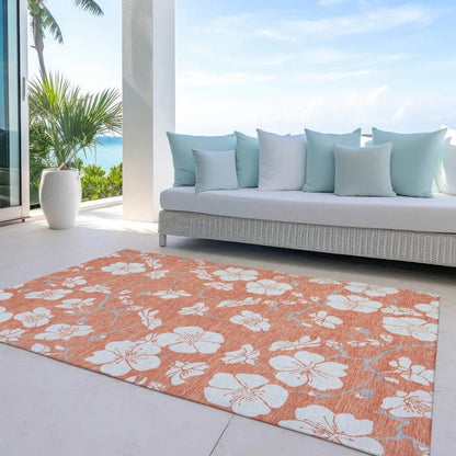 Ensa Coral Washable Indoor-Outdoor Rug-Outdoor Rugs-LOOMLAN Rugs-LOOMLAN
