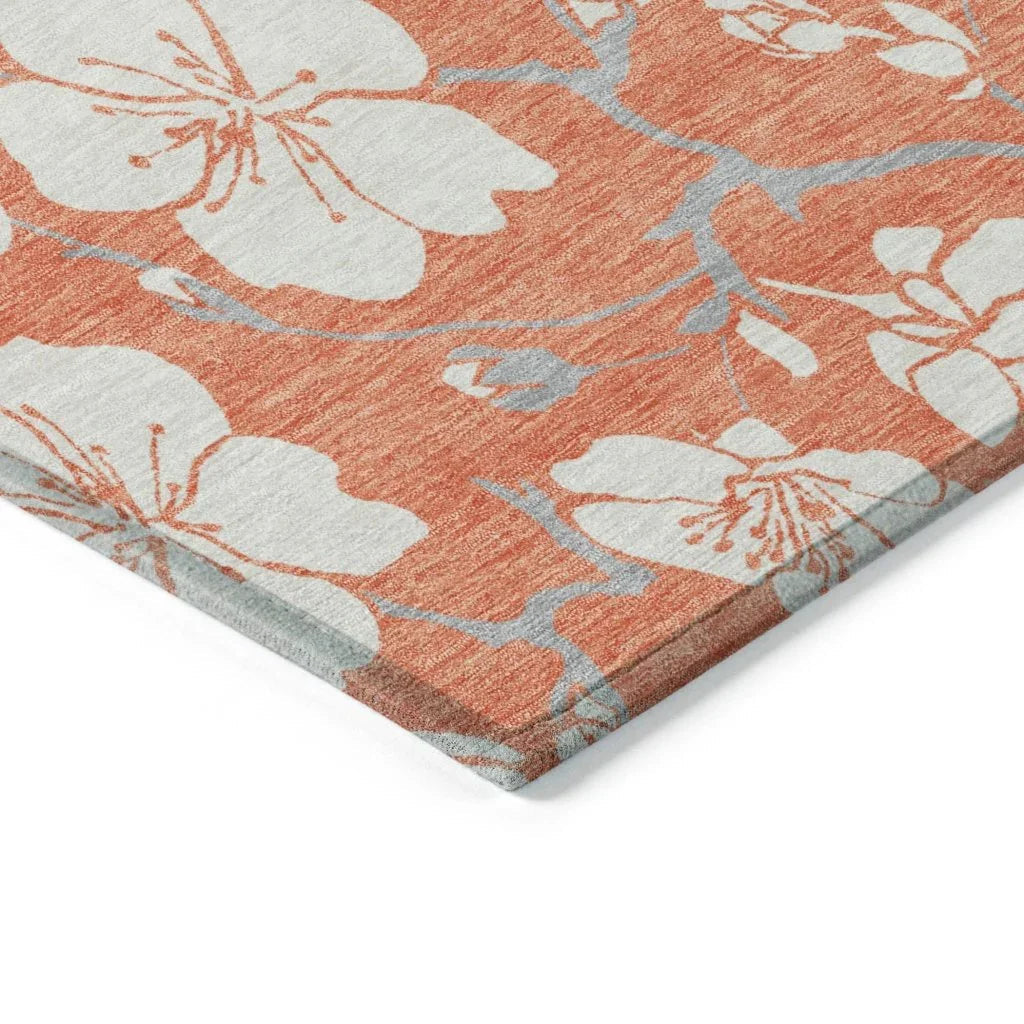 Ensa Coral Washable Indoor-Outdoor Rug-Outdoor Rugs-LOOMLAN Rugs-LOOMLAN