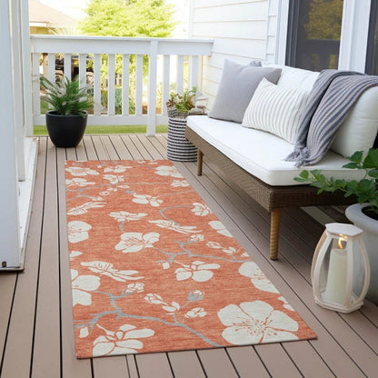 Ensa Coral Washable Indoor-Outdoor Rug-Outdoor Rugs-LOOMLAN Rugs-LOOMLAN