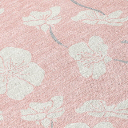Ensa Pink Washable Indoor-Outdoor Rug-Outdoor Rugs-LOOMLAN Rugs-LOOMLAN