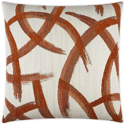 Enso Copper Abstract Large Throw Pillow Insert - LOOMLAN - D.V. Kap - Throw Pillows