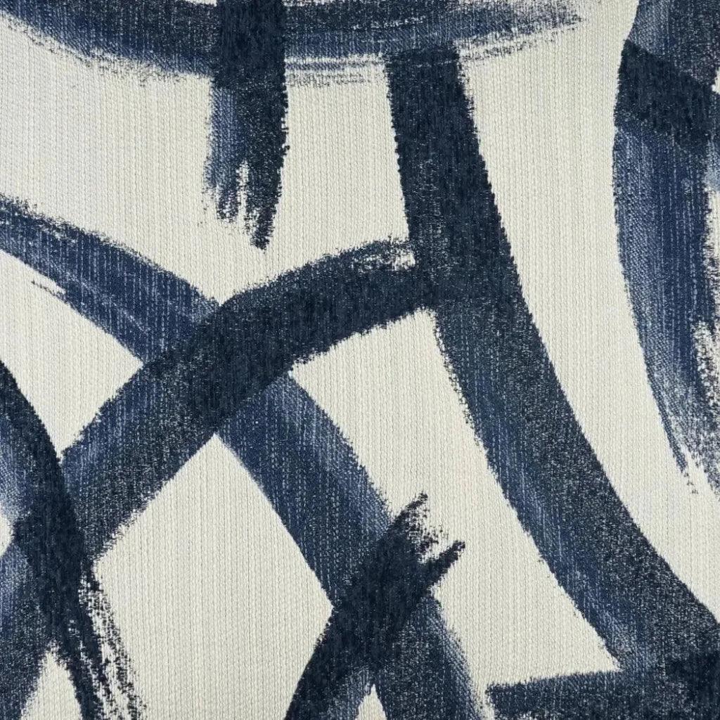 Enso Indigo Abstract Blue Navy Large Throw Pillow - LOOMLAN - D.V. Kap - Throw Pillows