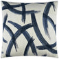 Enso Indigo Abstract Blue Navy Large Throw Pillow - LOOMLAN - D.V. Kap - Throw Pillows