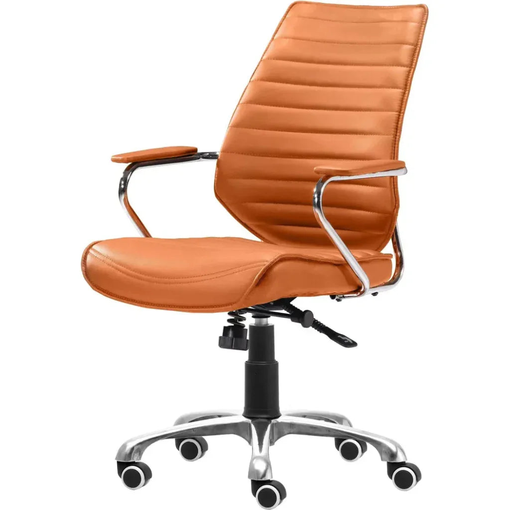 Enterprise Low Back Office Chair Orange-Office Chairs-Zuo Modern-LOOMLAN