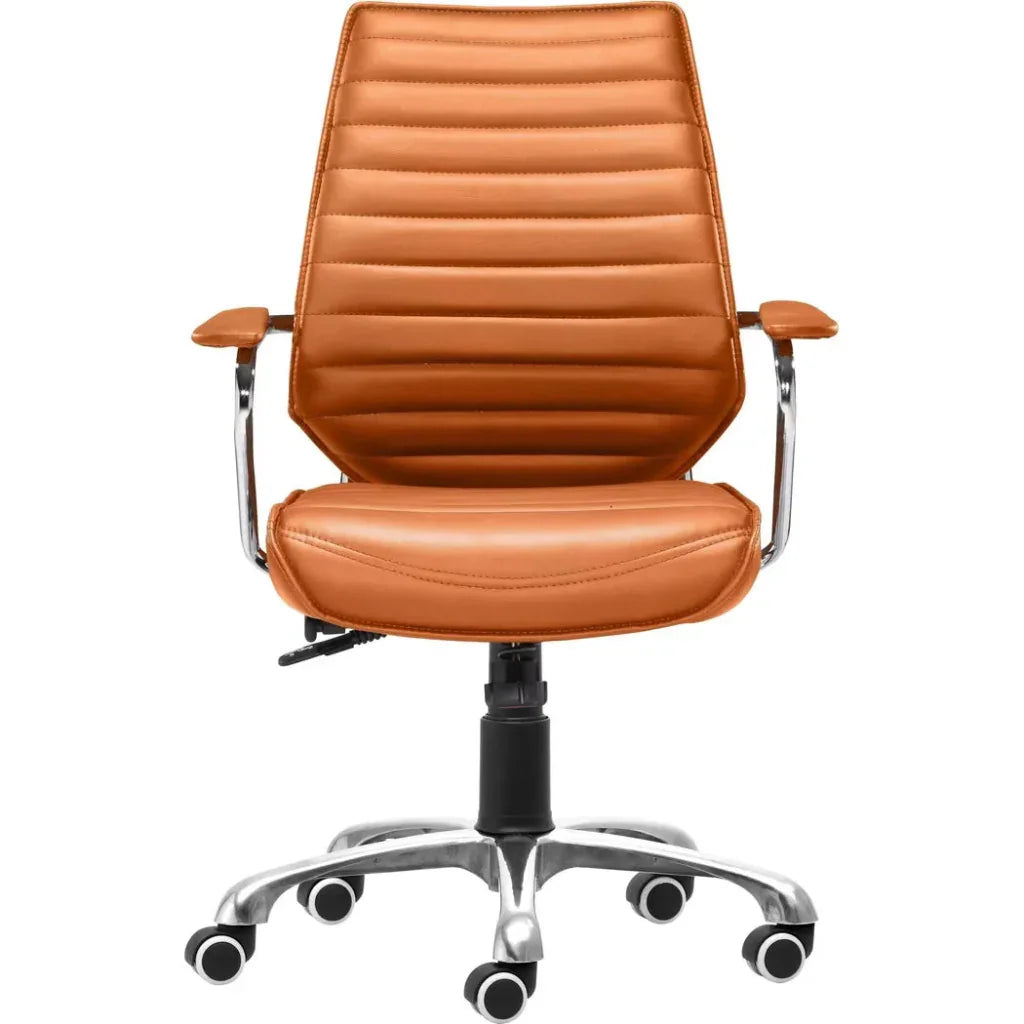 Enterprise Low Back Office Chair Orange-Office Chairs-Zuo Modern-LOOMLAN