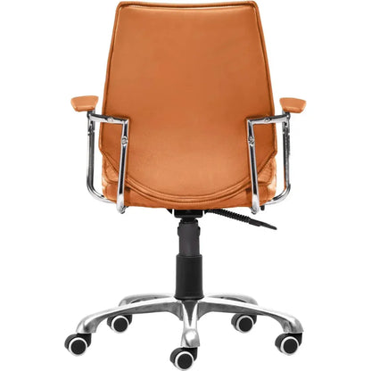 Enterprise Low Back Office Chair Orange-Office Chairs-Zuo Modern-LOOMLAN