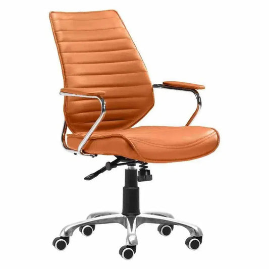 Enterprise Low Back Office Chair Orange-Office Chairs-Zuo Modern-LOOMLAN