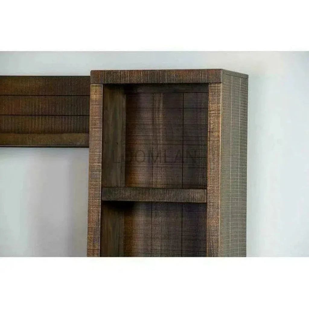 Entertainment Wall Unit For TV Up to 72" With Bookcase-Entertainment Wall Unit-Sunny D-LOOMLAN