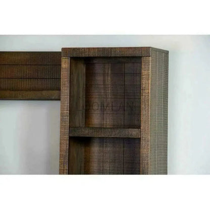 Entertainment Wall Unit For TV Up to 72" With Bookcase-Entertainment Wall Unit-Sunny D-LOOMLAN