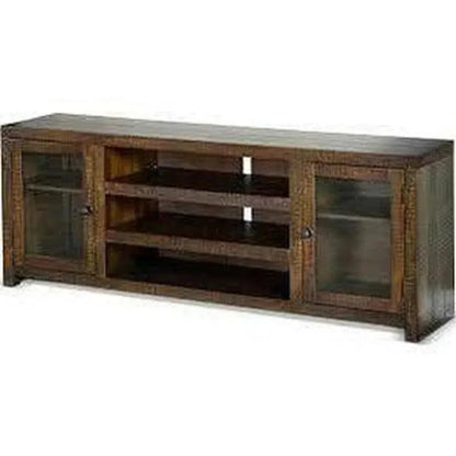 Entertainment Wall Unit For TV Up to 72" With Bookcase-Entertainment Wall Unit-Sunny D-LOOMLAN