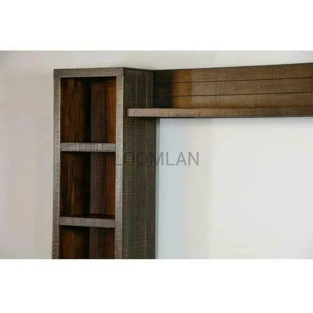 Entertainment Wall Unit For TV Up to 72" With Bookcase-Entertainment Wall Unit-Sunny D-LOOMLAN