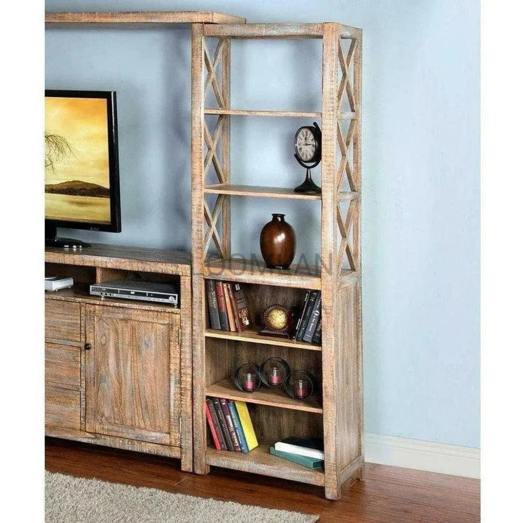 Entertainment Wall Unit TV Stand Farmhouse-Entertainment Wall Unit-Sunny D-LOOMLAN